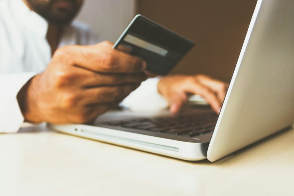 Customer shopping online on an e-commerce website