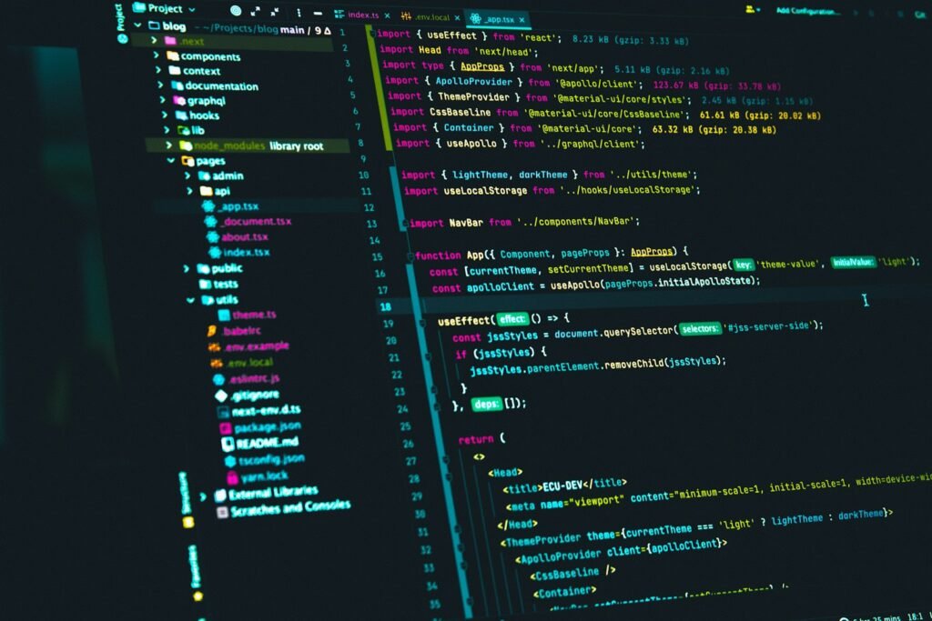 React web app development code