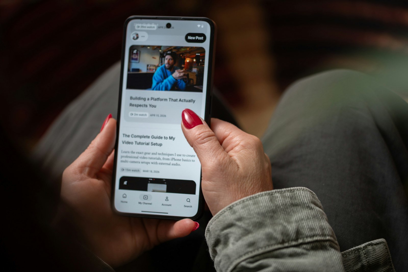 Social media brand kit on a smartphone