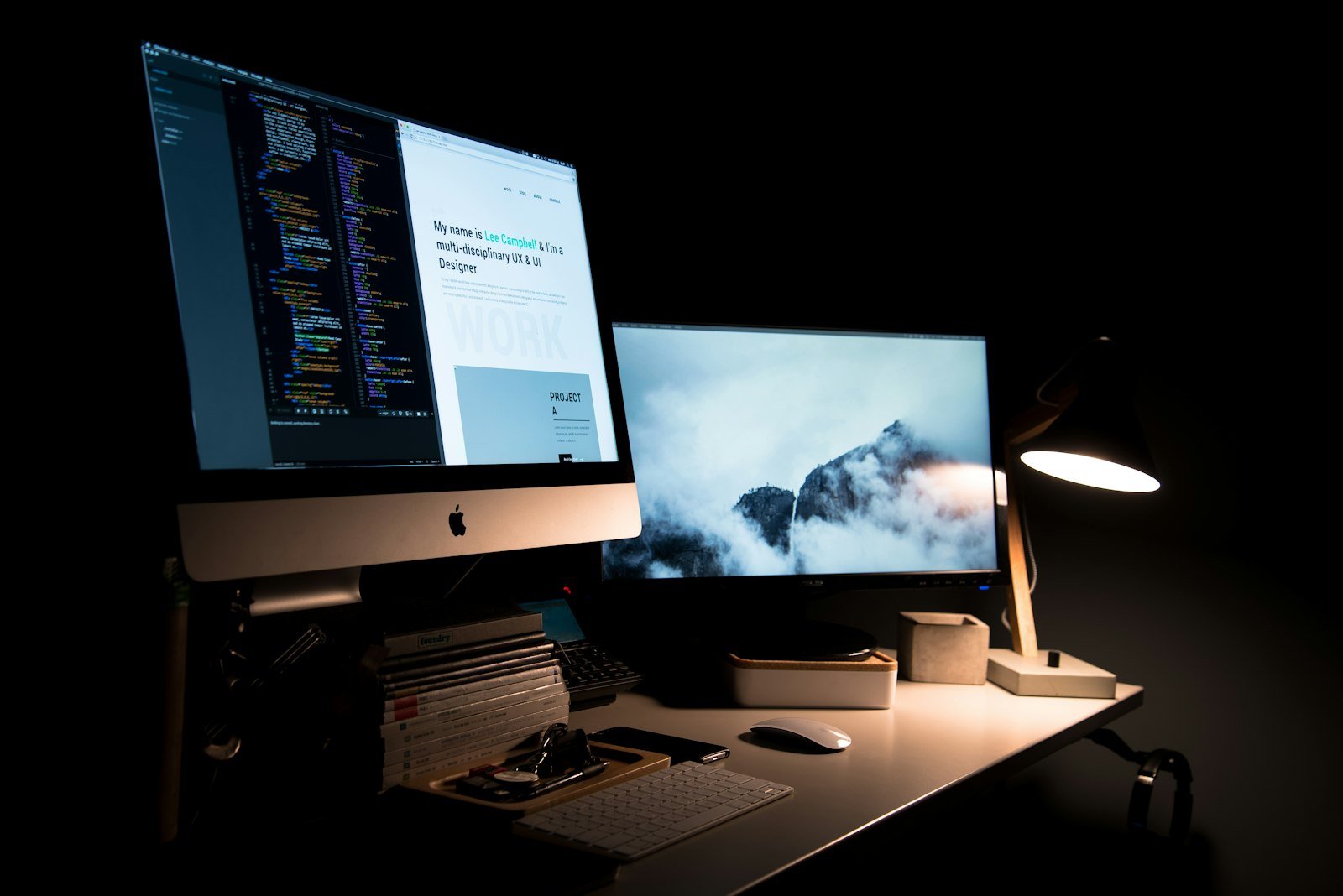 Website redesign on a desktop computer
