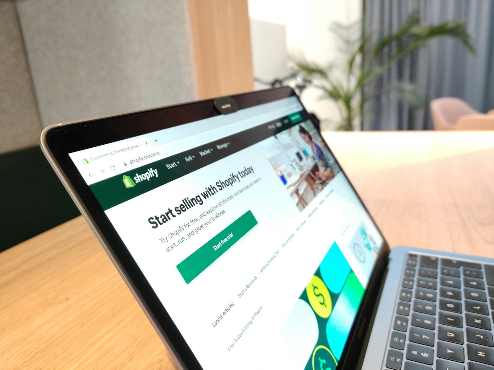 WooCommerce store website on a laptop