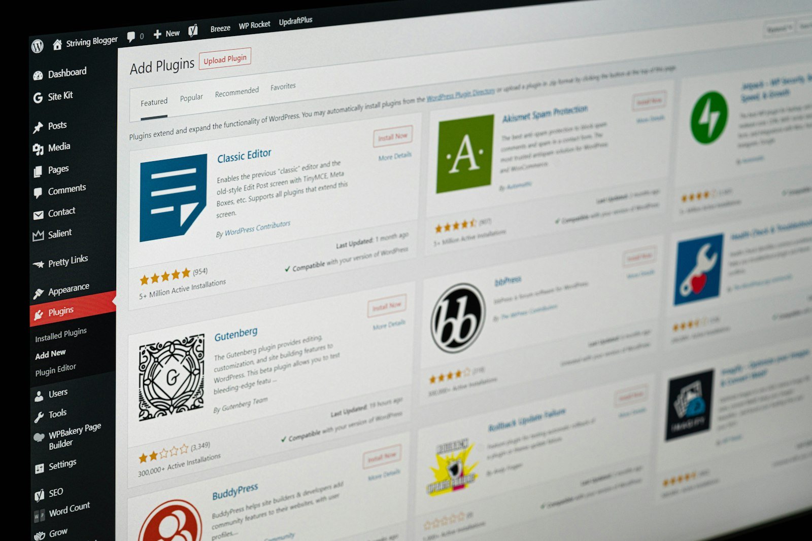 WordPress plugins and integrations